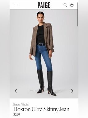 Paige Hoxton Ultra Skinny Jean. Size 27. Perfect Condition.